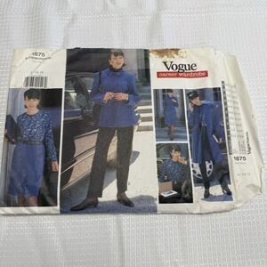 Vogue Career Wardrobe Vintage 1996 Pattern Suit Mix Match 1875 Womens 14 16 18